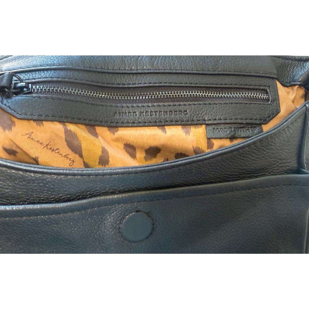 Aimee Kestenberg All For Love Black Leather Convertible Backpack Shoulder Bag - Picture 9 of 16